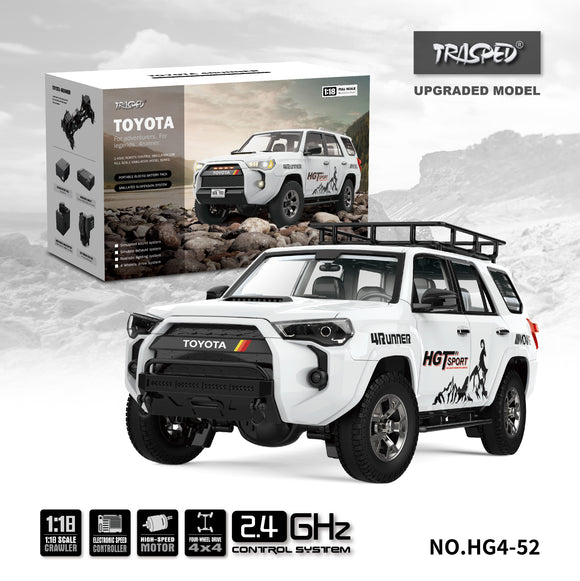 1/18 4x4 HG RC Crawler Car Remote Control Off-road Vehicles DIY Simulation Model 4Runner Upgraded Painted Assembled Ver