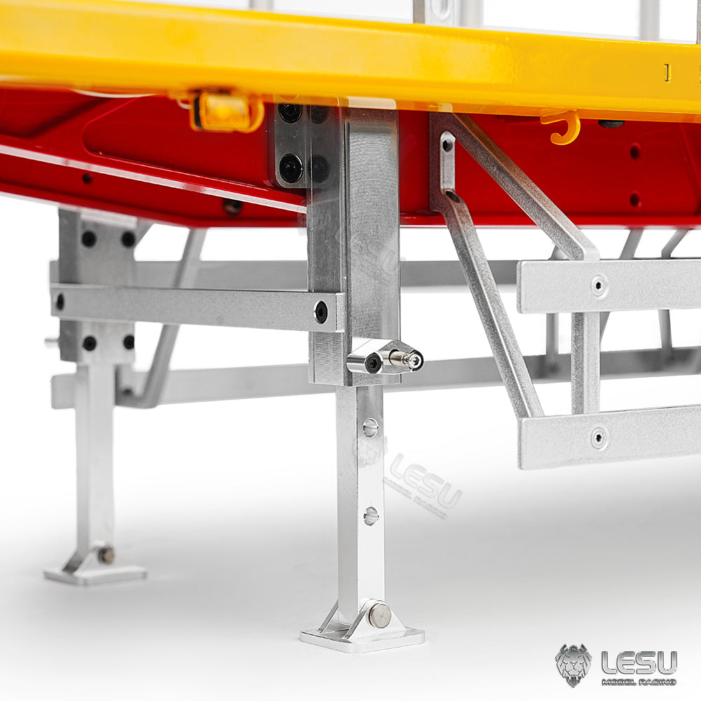 TOUCAN RC HOBBY 1/14 Scale 20FT LESU Semi Metal Trailer Assembled and Painted/Unpainted for Remote Control Cars RC Tractor Truck DIY Models Lights