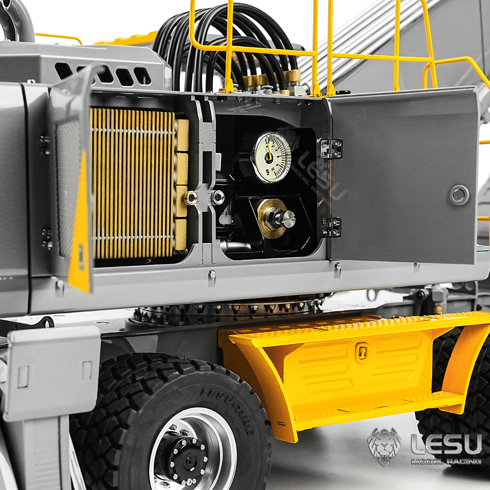 TOUCAN RC HOBBY 1/14 LESU RC Hydraulic Excavator Aoue ET30H Wheeled Digger Assembled and Painted Model Light System Pump Valve