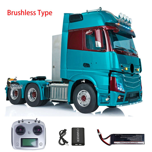TOUCAN RC HOBBY 1/14 RC Tractor Truck RTR/PNP Remote Control Lorry Vehicle 3363 1851 6x6 Metal Chassis 140401A High Roof Cab Shell 3Speed Gearbox Light Sound Electric Wiper