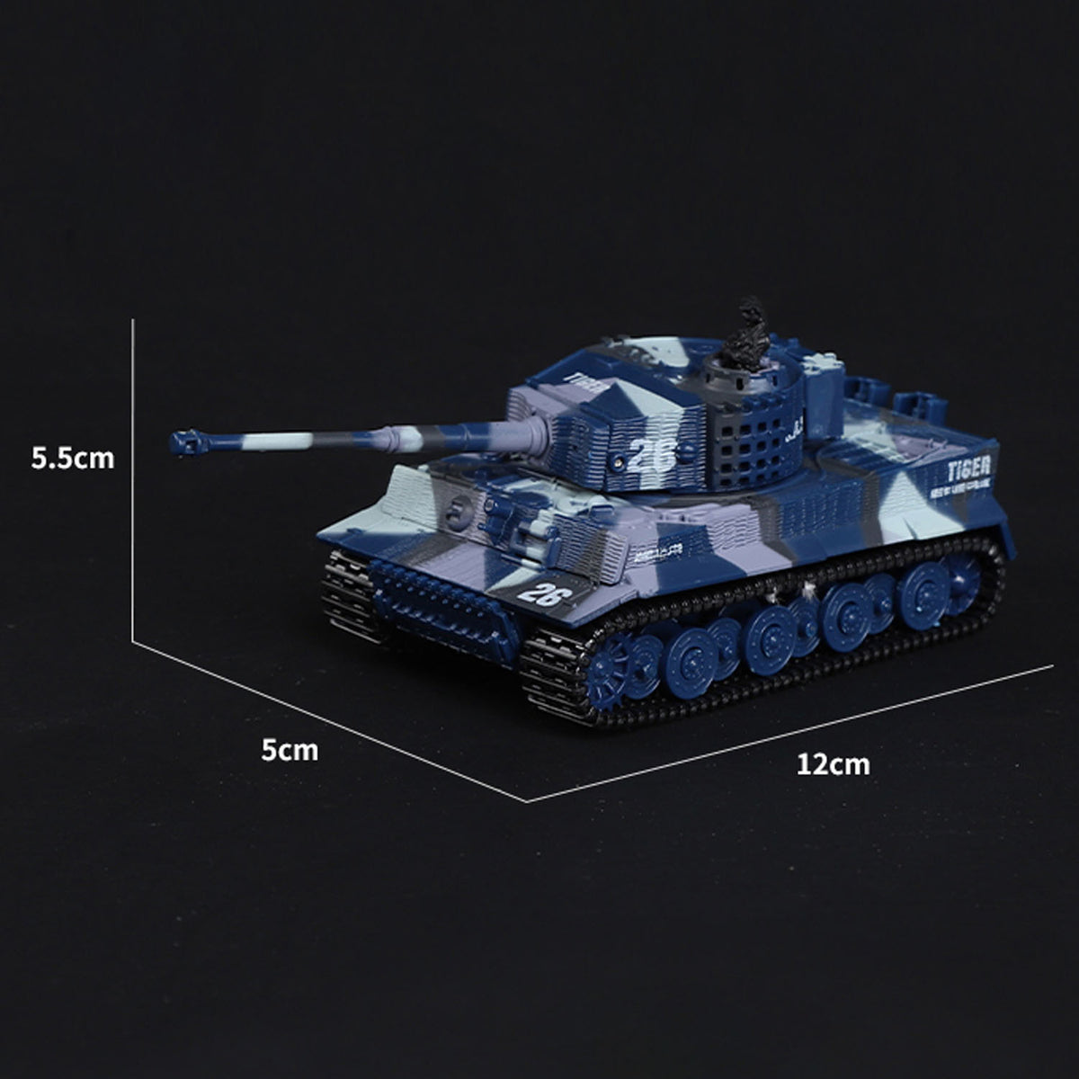 TOUCAN RC HOBBY 1:72 Ready to Run Mini Tank RC German Tiger Toy WW2 Battle Tank Easy Model 2.4G Painted and Assembled for Multiplayer Games