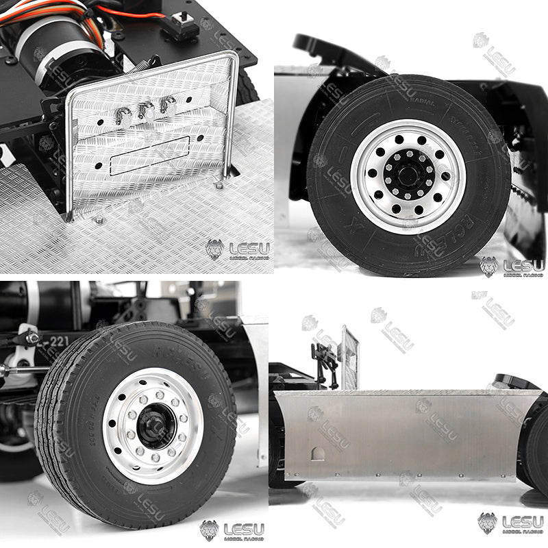 TOUCAN RC HOBBY LESU 1/14 Metal 4*4 Chassis 27T Motor Servo ESC Sound Lights System for 1/14 Remote Control Tractor Truck DIY RC Electronic Vehicles Model Parts