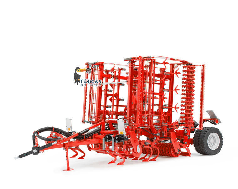 TOUCAN RC HOBBY LESU AOUE 1050 Metal 4x4 1/14 RC Tractor Truck Hydraulic Agricultural Vehicles K500 Seedbed Pre-sowing Soil Preparation Machine Frsky XE Lite