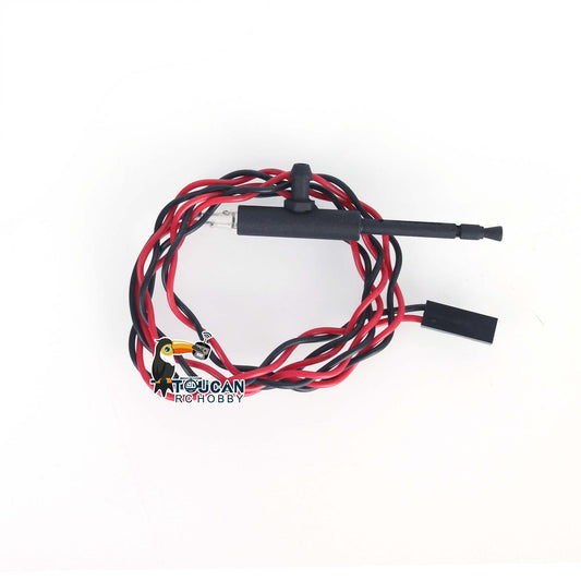 TOUCAN RC HOBBY Black Metal Machine Gun With LED Light For DIY Refitting Henglong 1/16 Scale RC Remote Control Tank Hobby Model Spare Parts