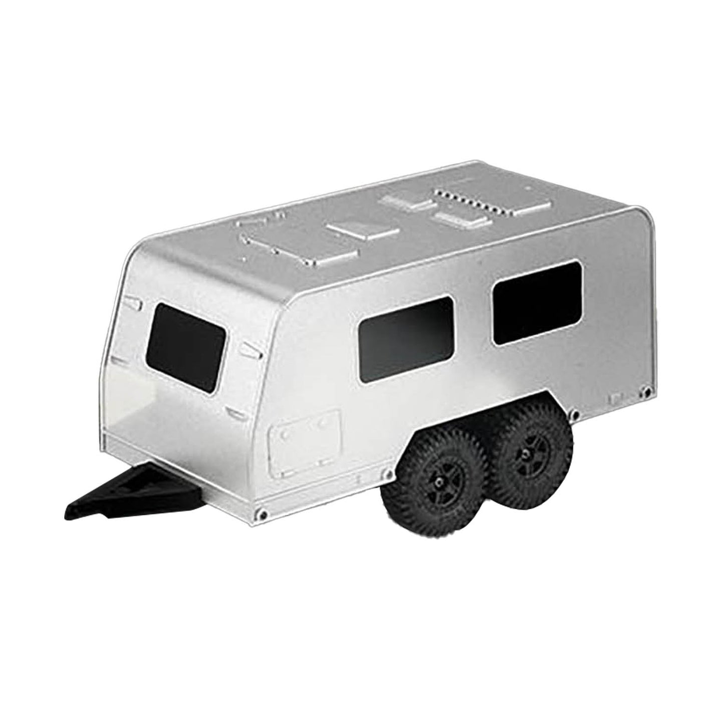 Kunststoffanhänger im Maßstab 1/18, vierrädriger Wohnwagenanhänger für JJRC C8818, ferngesteuertes Rock Crawler-Auto, Pickup-Truck, DIY-Ornamente