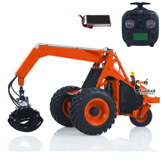 TOUCAN RC HOBBY 1/14 RC Hydraulic Log Loader LESU AOUE 225A Remote Control Sugarcane Loader Grabber 4CH Valve RTR Model Battery Radio