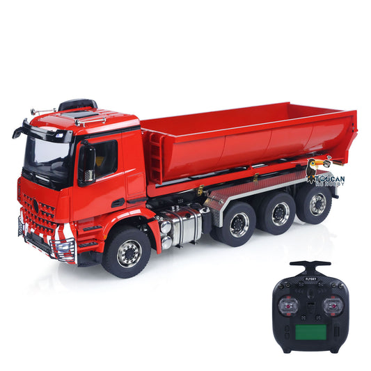8X8 1/14 Hydraulischer RC Vollkipper Metall Fernbedienung Roll On Off Kipper BZ 3363 Automodell Sounds Lichter FlySky ST8 Radio