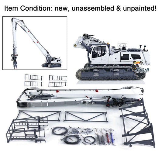 TOUCAN RC HOBBY LESU Metal 1/14 RC Full Hydraulic Excavator LR960 KIT DIY Demolition Arm Model Light Unassembled Unpainted Emulated Hobby Car