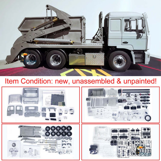 JXMODEL 1/14 6x4 Metall RC Hydraulischer Absetzkipper Funkgesteuerter LKW VL18U F2000 Schwenkarmautos Modellbausatz Licht-Soundsystem