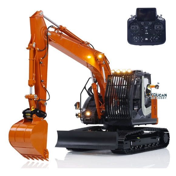 IN STOCK 1/14 Metal 2-arm RC Hydraulic Excavator ZX135US Radio Control Digger Light Sound PNP Version Painted Assembled Models