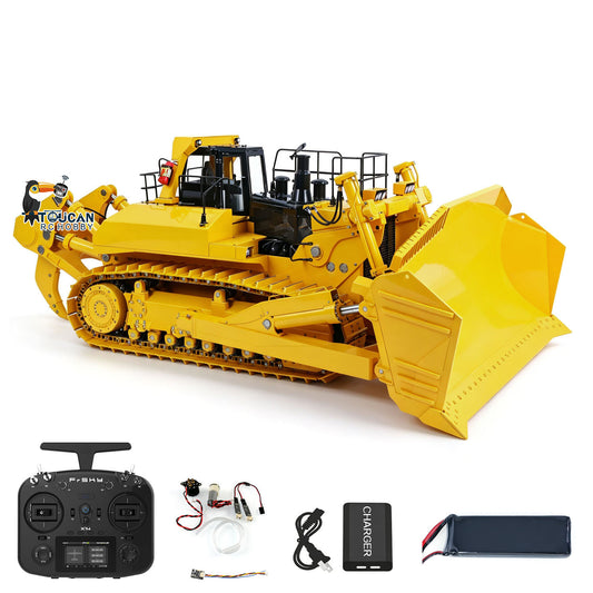 TOUCAN RC HOBBY JDM 1/14 RC Hydraulic Bulldozer 2.4G Remote Control Construction Vehicle X14 Radio Smoke Unit Light Sound System RTR Model