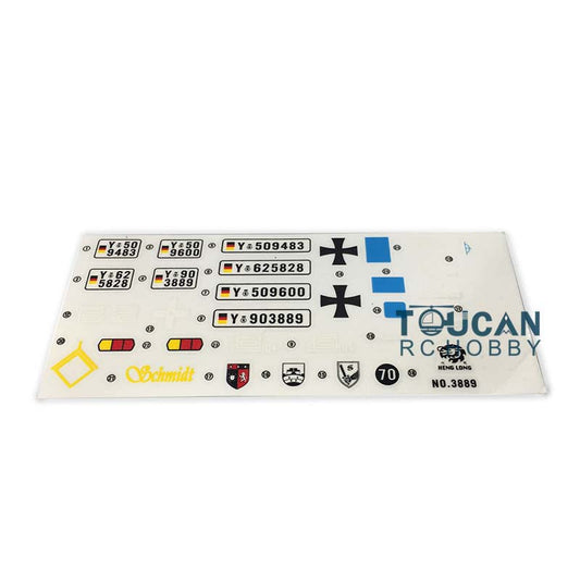 TOUCAN RC HOBBY Decal Sticker Spare Part for Henglong 1/16 Scale German Leopard2A6 RC Tank 3889 Remote Controlled Panzer Simulation Models