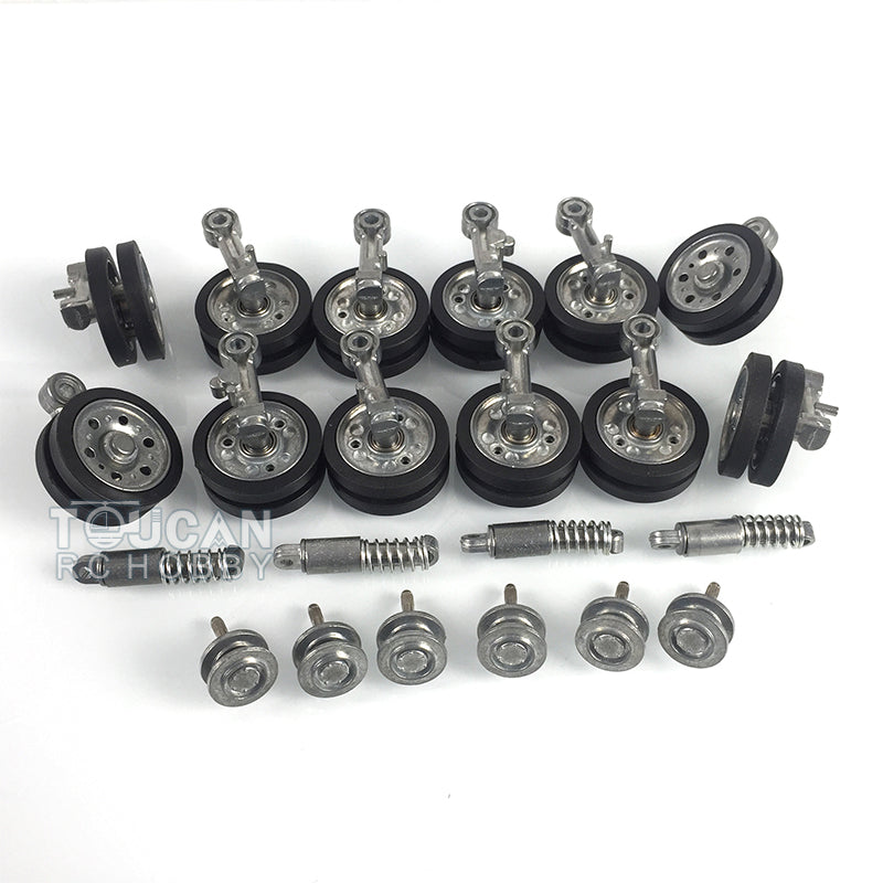 Metal Tracks Sprockets Idlers Road Wheels For HengLong 1/16 3848/3849/3868 Remote Control Tank Model Vehicle Accessories