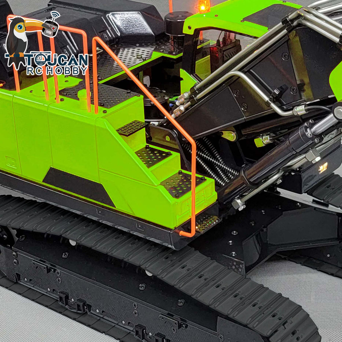 MTM-BA-EC380-3 Ready to Operate 1/14 Metal Hydraulic Crawler Excavator w/Hydraulic Grab & Multi-Attachments Battery Excluded