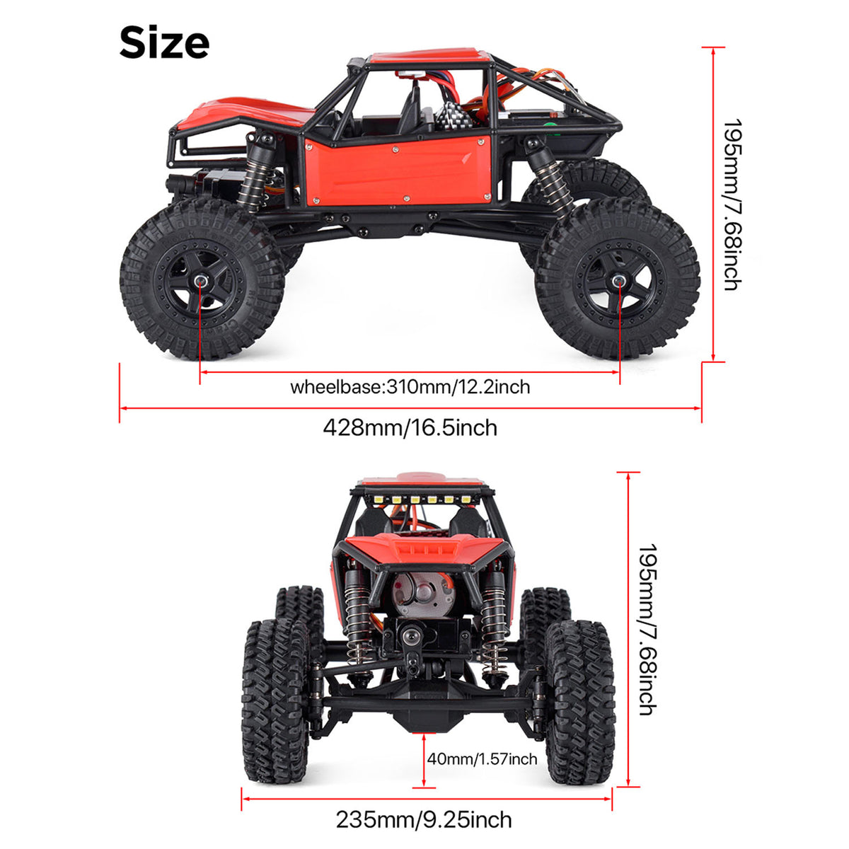 Metall Kunststoff 1/18 RC Off Road Auto 4*4 Fernbedienung Rock Crawler 370 Motor ESC Schutz Lenkung Servo Batterie Modell Spielzeug