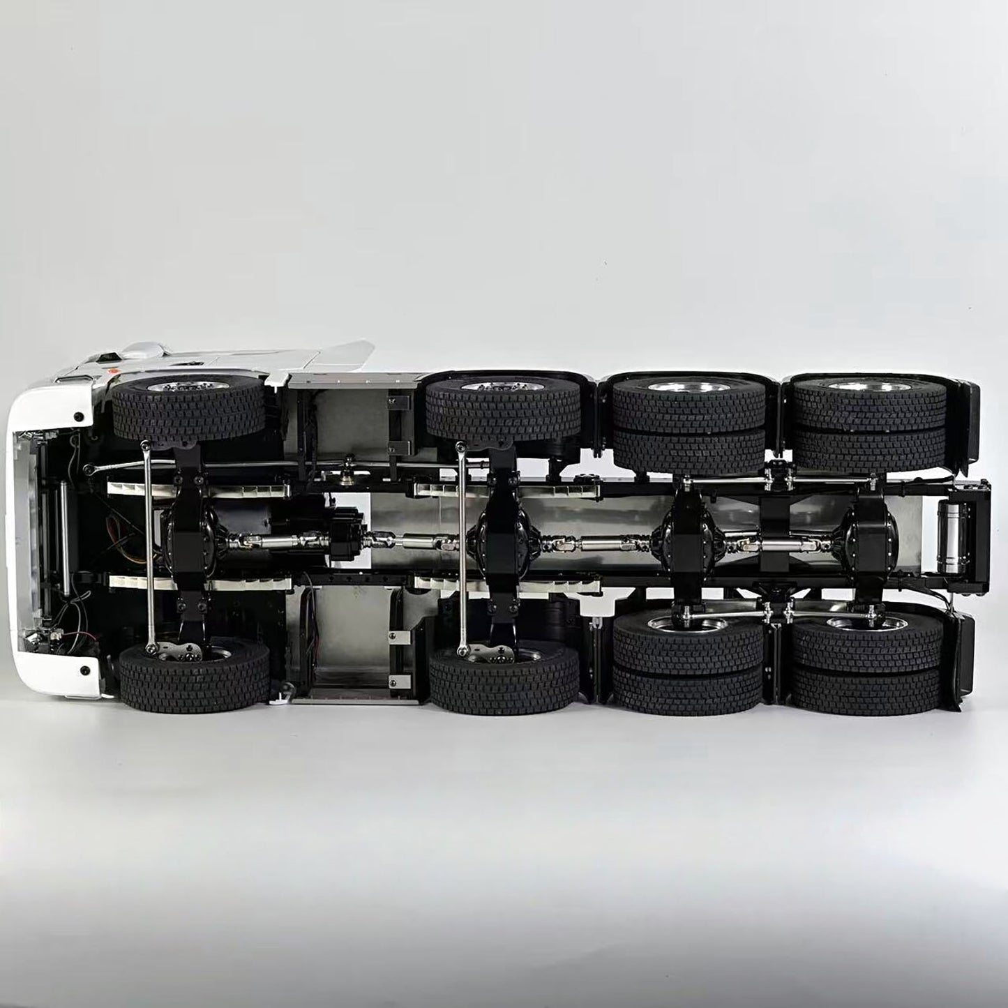 1/14 8x8 Remote Control Tractor Truck 2Speed Transmission RC Lorry Engineering Vehicle Metal Chassis Light Sound System