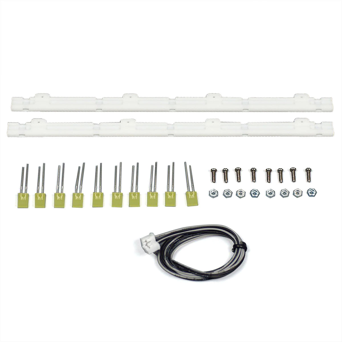 3V LED Kunststoff Seitenschweller Lichtleiste 5 Perlen für 1/14 DIY TAMIYA RC Traktor LKW Modell FH16 R620 Anhänger Engineering Fahrzeug Auto