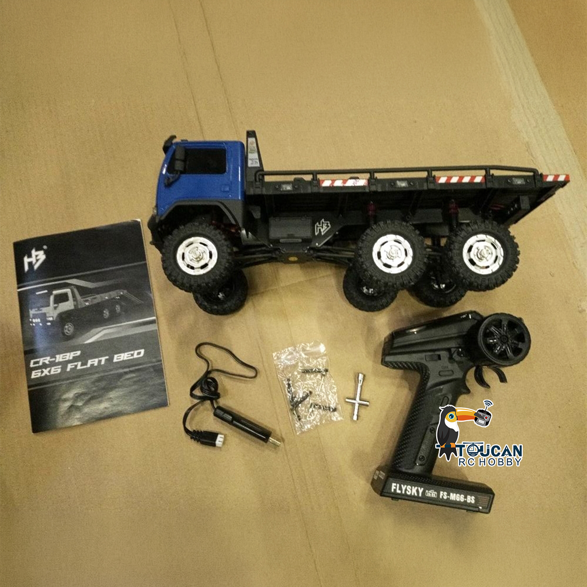Second Hand Fast Free Shipping EU Stock CR18P Flatbed Truck 6x6 RTR RC Rock Crawler 1/18 Off-Road Truck 2-Speed Lights
