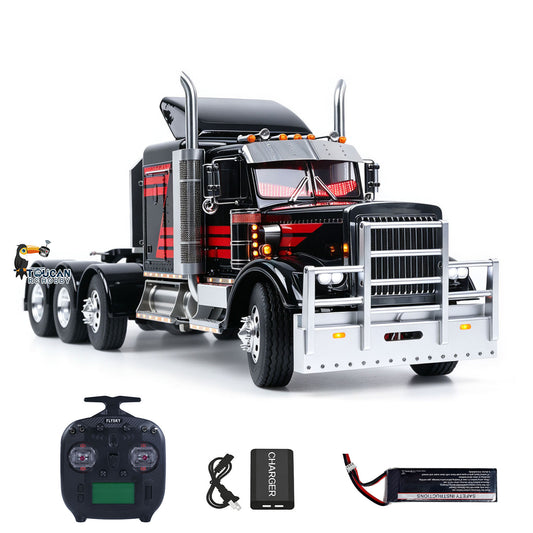 TOUCAN RC HOBBY 1/14 8X6 Metal Chassis RC Tractor Truck 56344 Grand Hauler 3-Speed Liftable Axle Differential Lock Light Sound Smoke