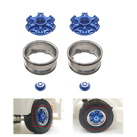 TOUCAN RC HOBBY CNC Aluminum Spoke Front Rear Wheel Hub for 1/14 RC Tractor Truck 56379 56366 56344 56356 Model Lorry Upgrade Part