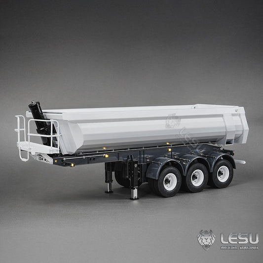 TOUCAN RC HOBBY LESU A0045 1/14 Metal Hydraulic RC Semi Dump Trailer Model with Electric Legs for RC Tractor Truck Construction Model Enthusiast