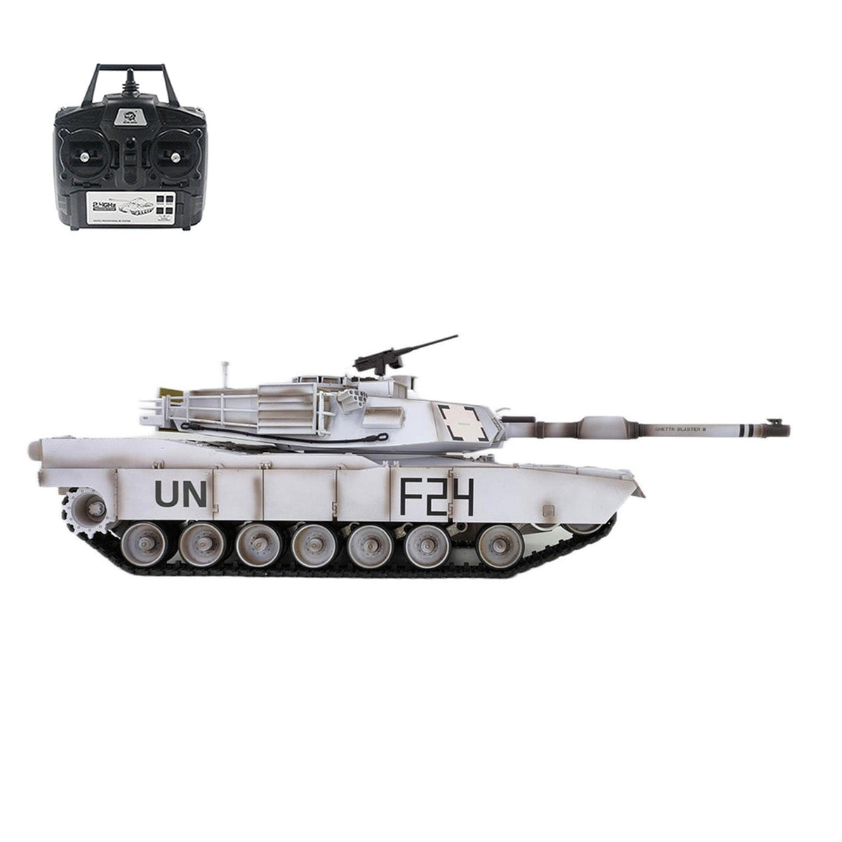 Henglong 1/16 7.0 Special Spray Painting M1A2 Abrams 3918 RC Tank Barrel Recoil BB IR 320 Degree Turret Smoke Metal Gearbox Drive Idler Road Wheels