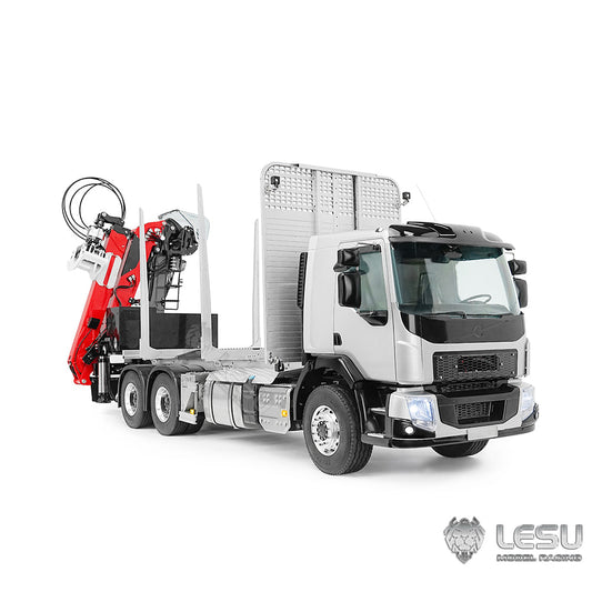 TOUCAN RC HOBBY LESU 1/14 RC Logging Truck Timber Truck Hydraulic Crane VM FE Cabin Remote Control Lorry 6x6 Metal Chassis Axle Lock Light Sound