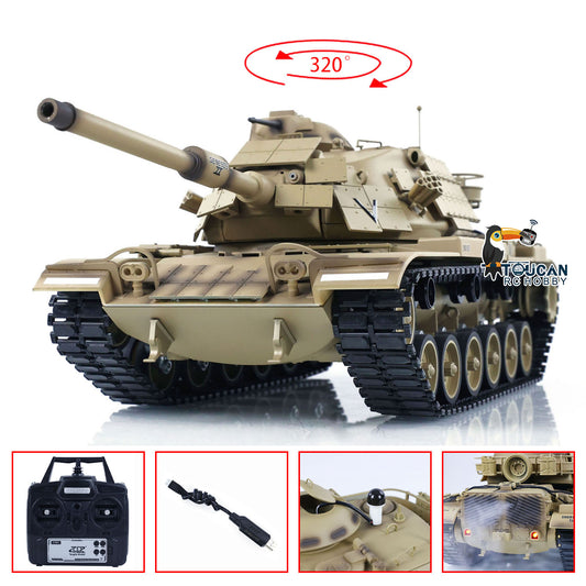 Tongde Modell 1/16 RC Kampfpanzer M60A1 ERA USA Lackiert und Zusammengebaut Ferngesteuerter Panzer Modell Elektrischer Panzer Laufrückstoß