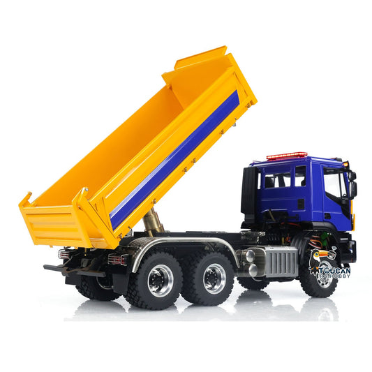 TOUCAN RC HOBBY LESU A0009 1/14 Metal 6x6 RC Hydraulic Dump Truck with FlySky I6S Radio Controller 3 Speed Transmission for Model Enthusiast