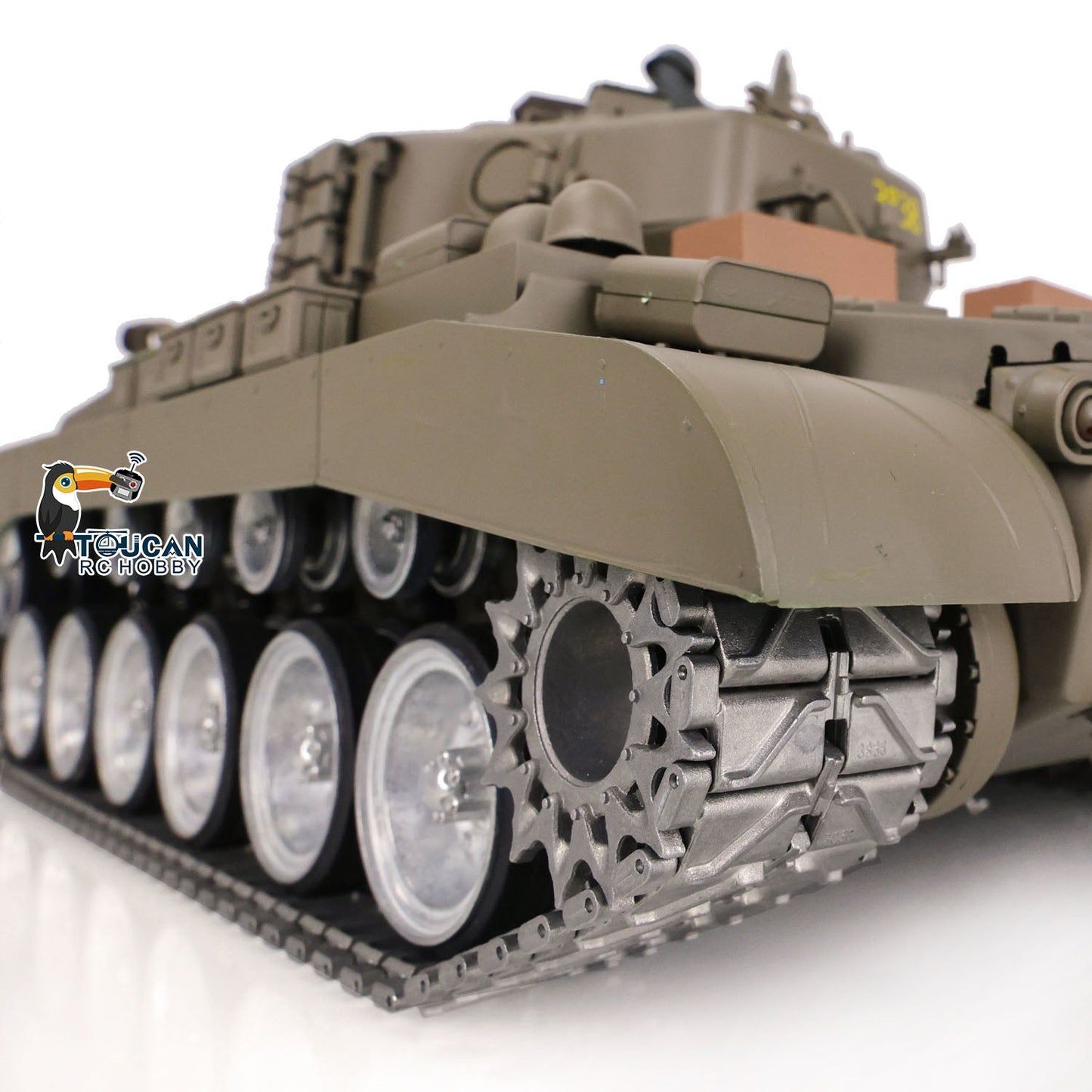 Henglong 1/16 TK7.0 Profession USA M26 RTR RC Tank 3838 360 Degrees Turret IR BB Unit Smoke Metal Sprockets Idlers Road Wheels Gearbox Tracks