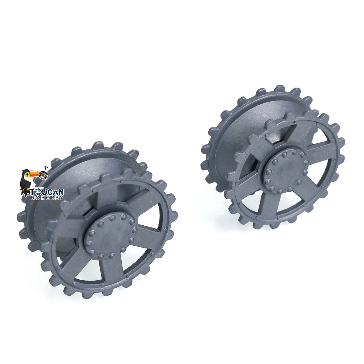 TOUCAN RC HOBBY Metal Tracks Sprockets Idlers Road Wheels Tank Machine Gun For HengLong 1/16 3858/3859 Remote Control Tank Vehicle Accessories