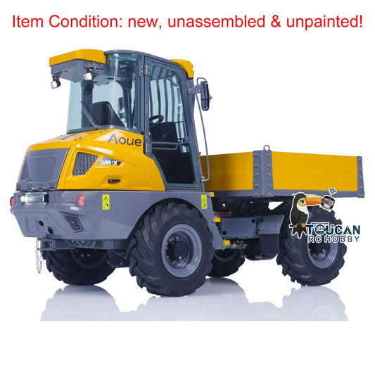 TOUCAN RC HOBBY LESU 6MDX-B 1/14 Metal Hydraulic 4x4 RC Dump Truck with Differential Lock Axles Sound Light System for Engineering Vehicle Enthusiast