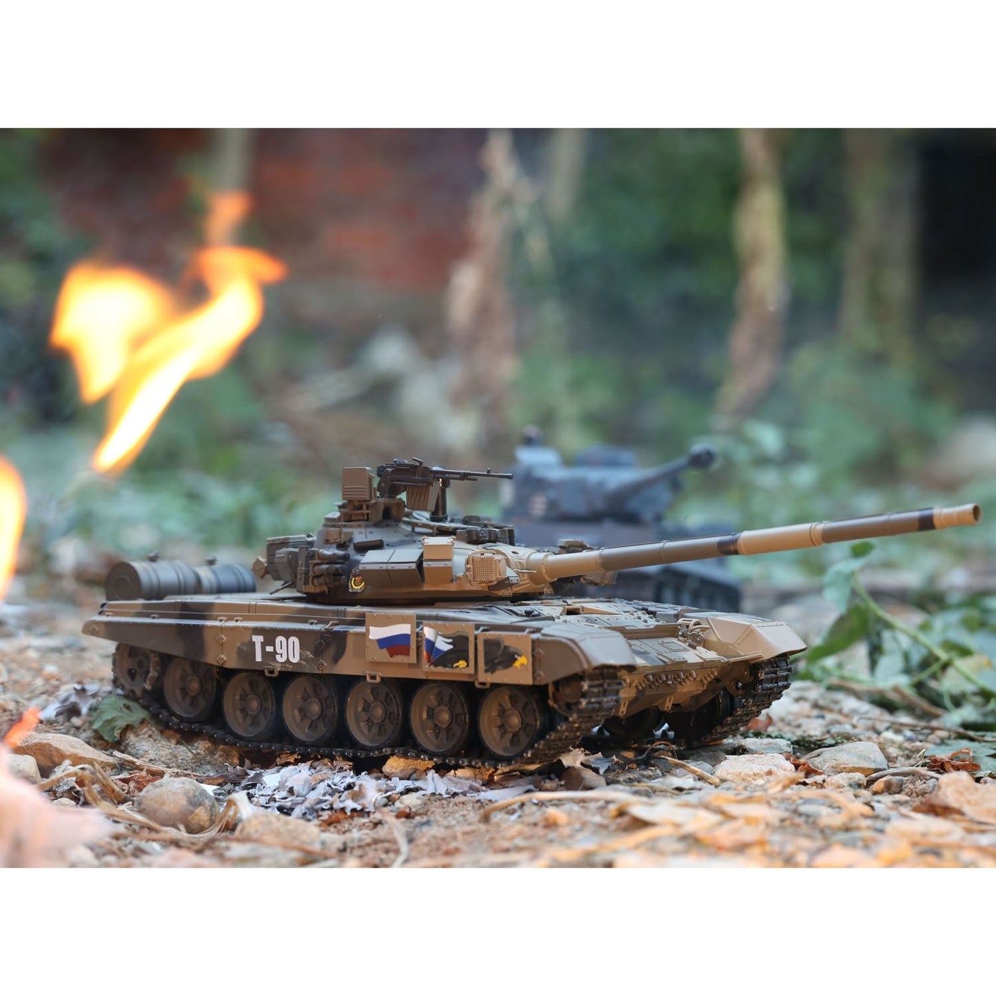 Henglong 1/16 TK7.1 3938 Russian T90 RTR RC Tank with 360 Degrees Turret BB IR Smoke Metal Chassis Idlers Sprockets Road Wheels Tracks Gearbox