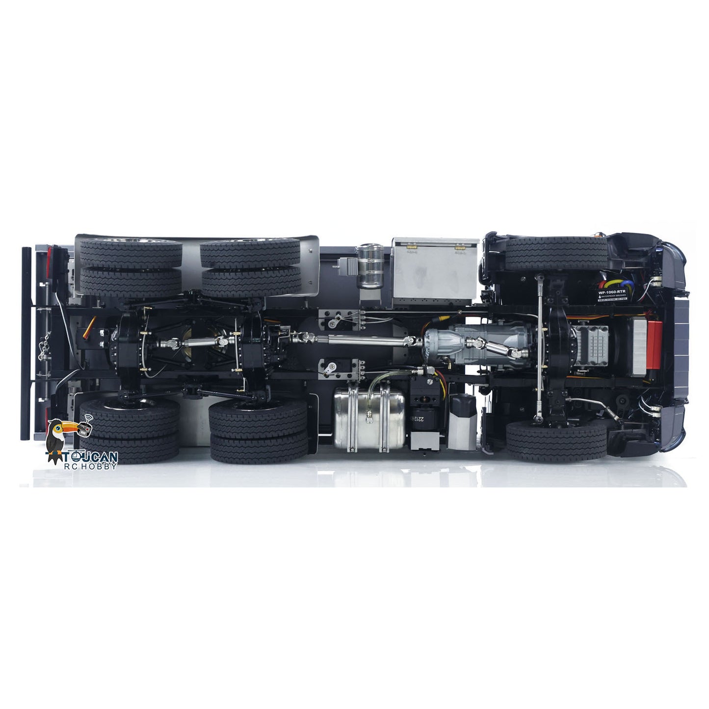 1/14 Hydraulischer RC-Muldenkipper 6x6 Metall-Funksteuerungs-Kipperwagen 3-Gang-Getriebe mit Licht-Soundsystem Differentialsperre Achsen