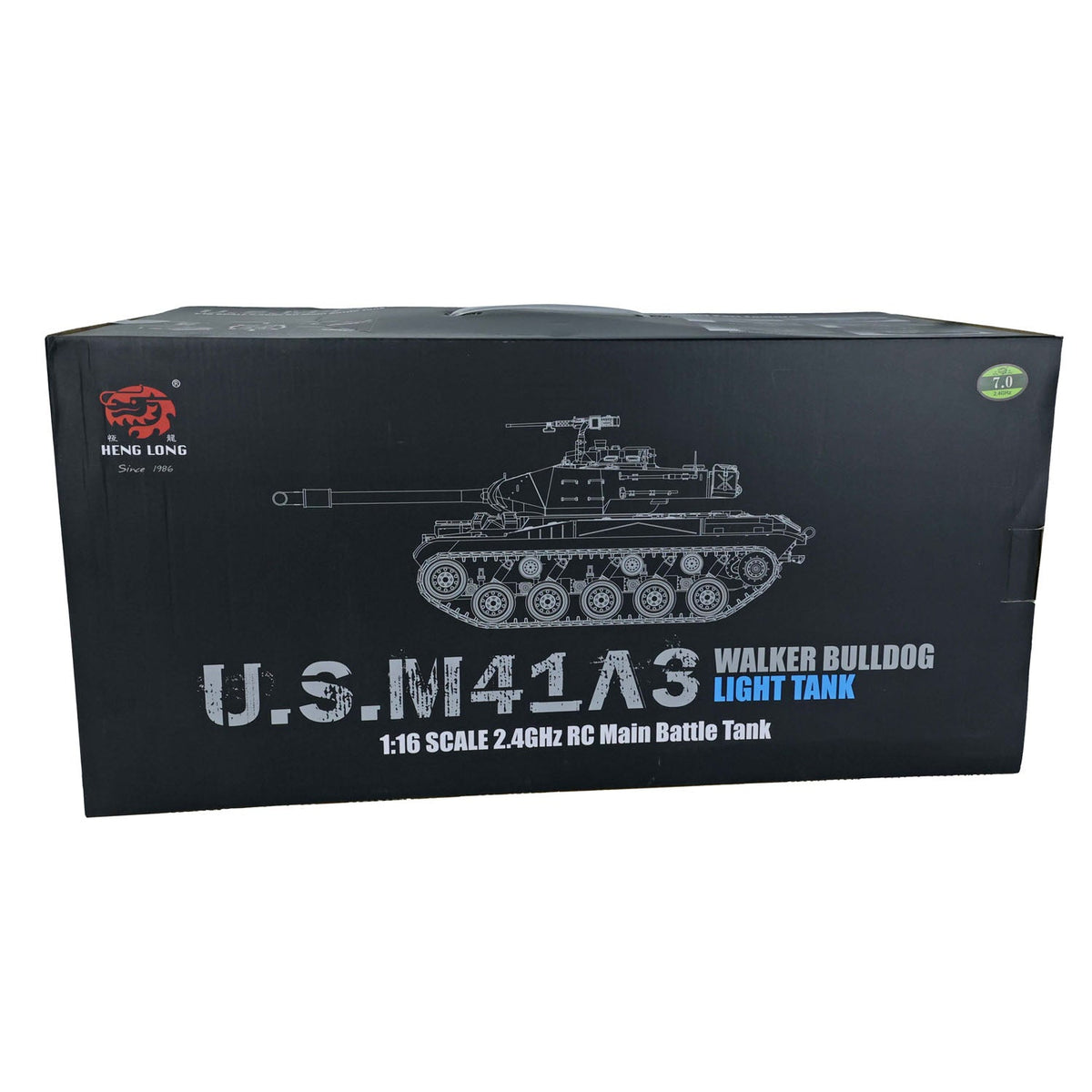 Henglong 1/16 TK7.0 3839 USA Walker Bulldog RTR RC Tank FPV 360 Degrees Turret IR BB Smoke Metal Sprockets Idlers Road Wheels Gearbox Tracks
