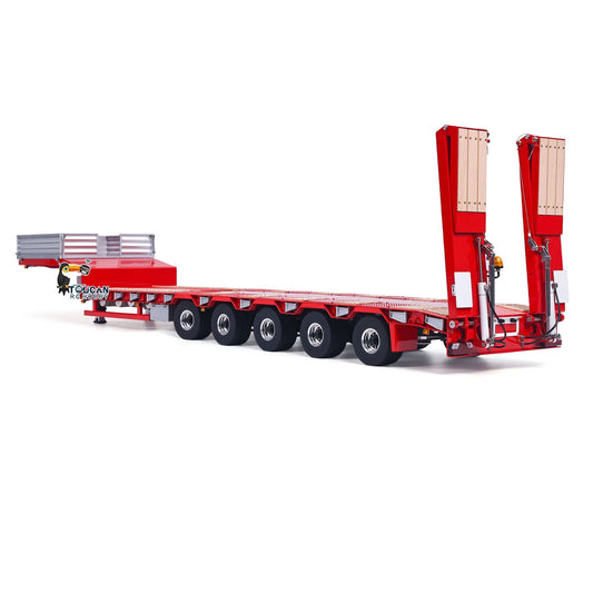 TOUCAN RC HOBBY LESU A0055 1/14 Metal Hydraulic Lifting RC Trailer with 5 Axles Steering Electric Support Legs for RC Tractor Truck Model Weekend Outdoor Fun