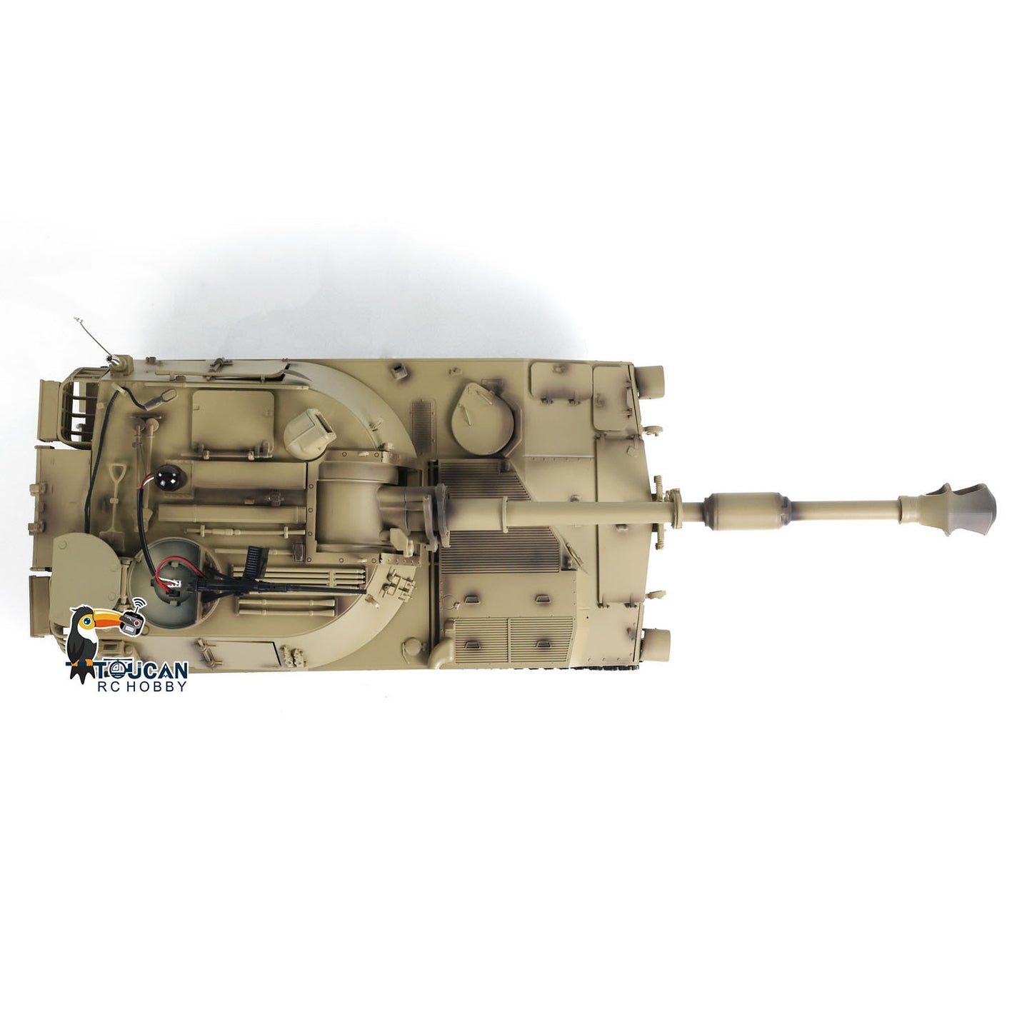 1/16 Tongde RC Panzer M109A2 Selbstfahrende Haubitze RTR BB Barrel Rückstoß Infanterie Kampffahrzeug mit LED Licht Modell Spielzeug