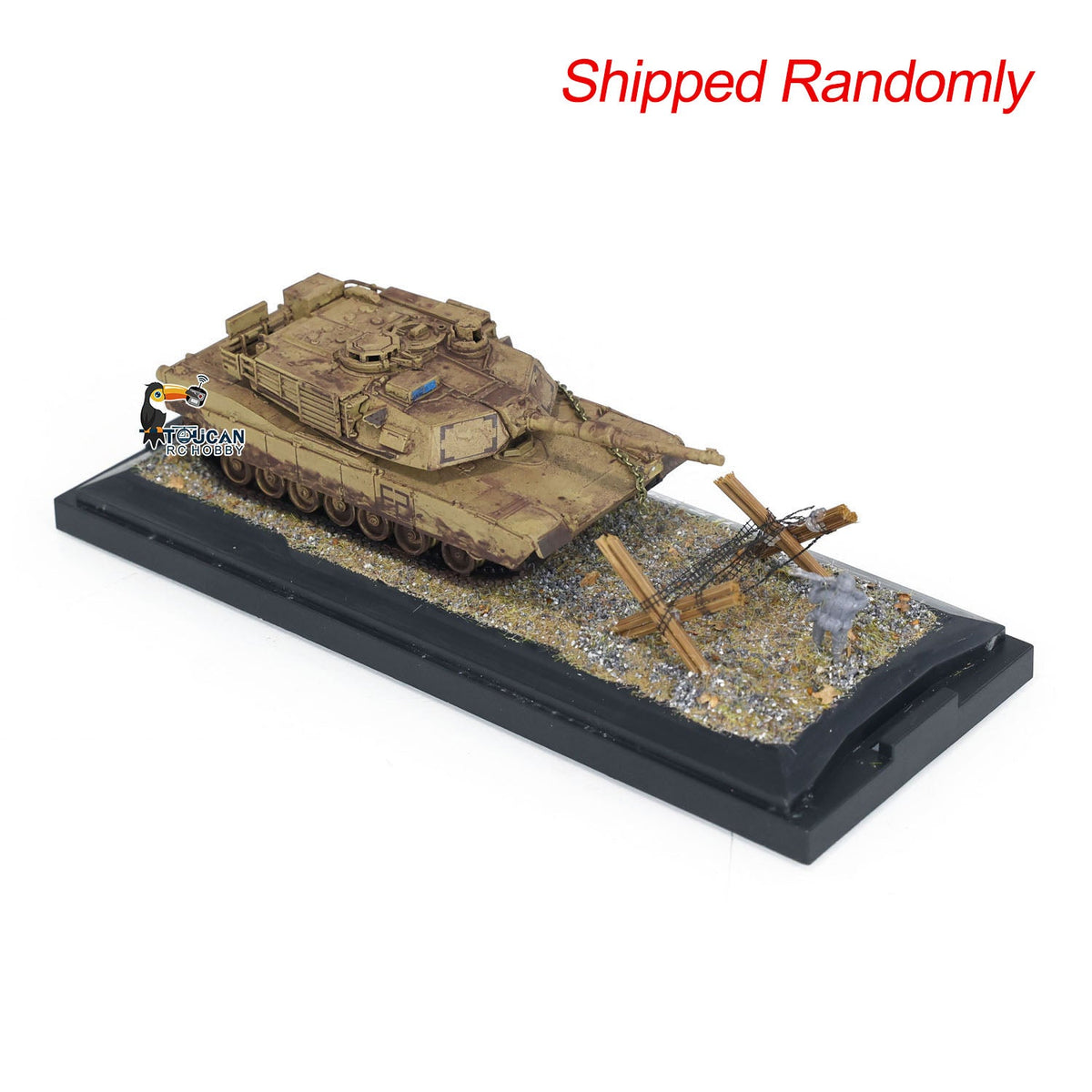 Henglong 1/72 Plastic USA Abrams M1A2 Static Tank 3918 Scene Model with 360 Degrees Manual Rotate Turret for Military Collection Enthusiasts