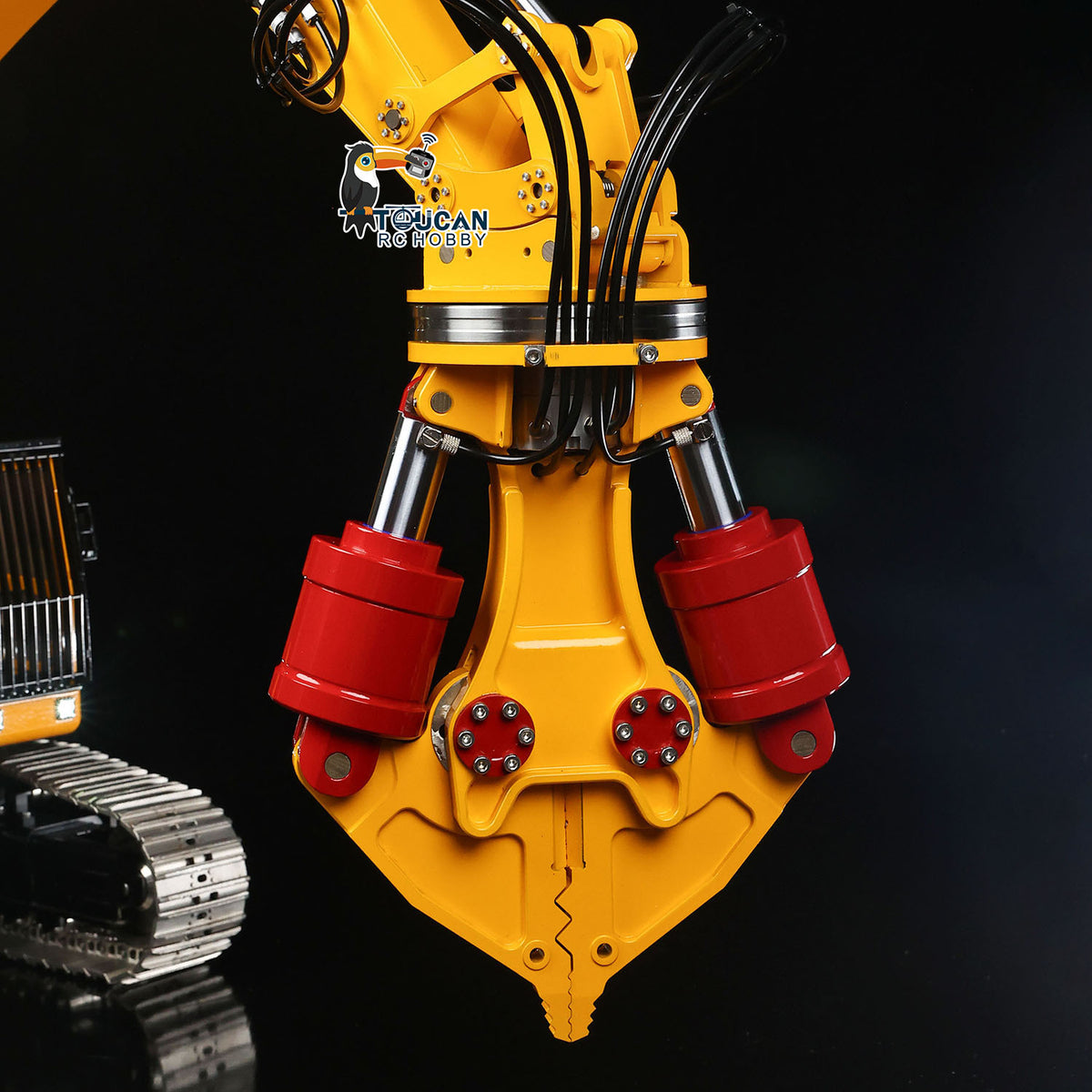 TOUCAN RC HOBBY Metal Hydraulic Shear with 270 Degree Rotation for 1/12 RC Hydraulic Digger C395 LR976 Remote Control Construction Vehicles Excavator