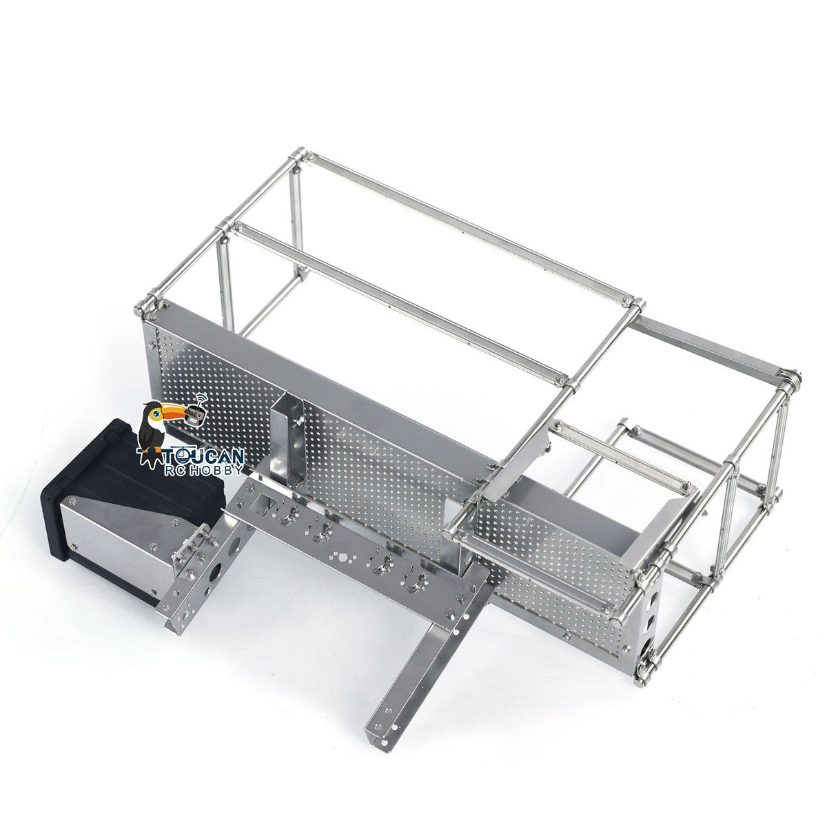 SCALECLUB 1/14 Hydraulischer RC-Kippanhänger mit 3 Achsen für ferngesteuerte Sattelzugmaschinen, Hobbymodelle, Spielzeugmodellzubehör für Heimwerker