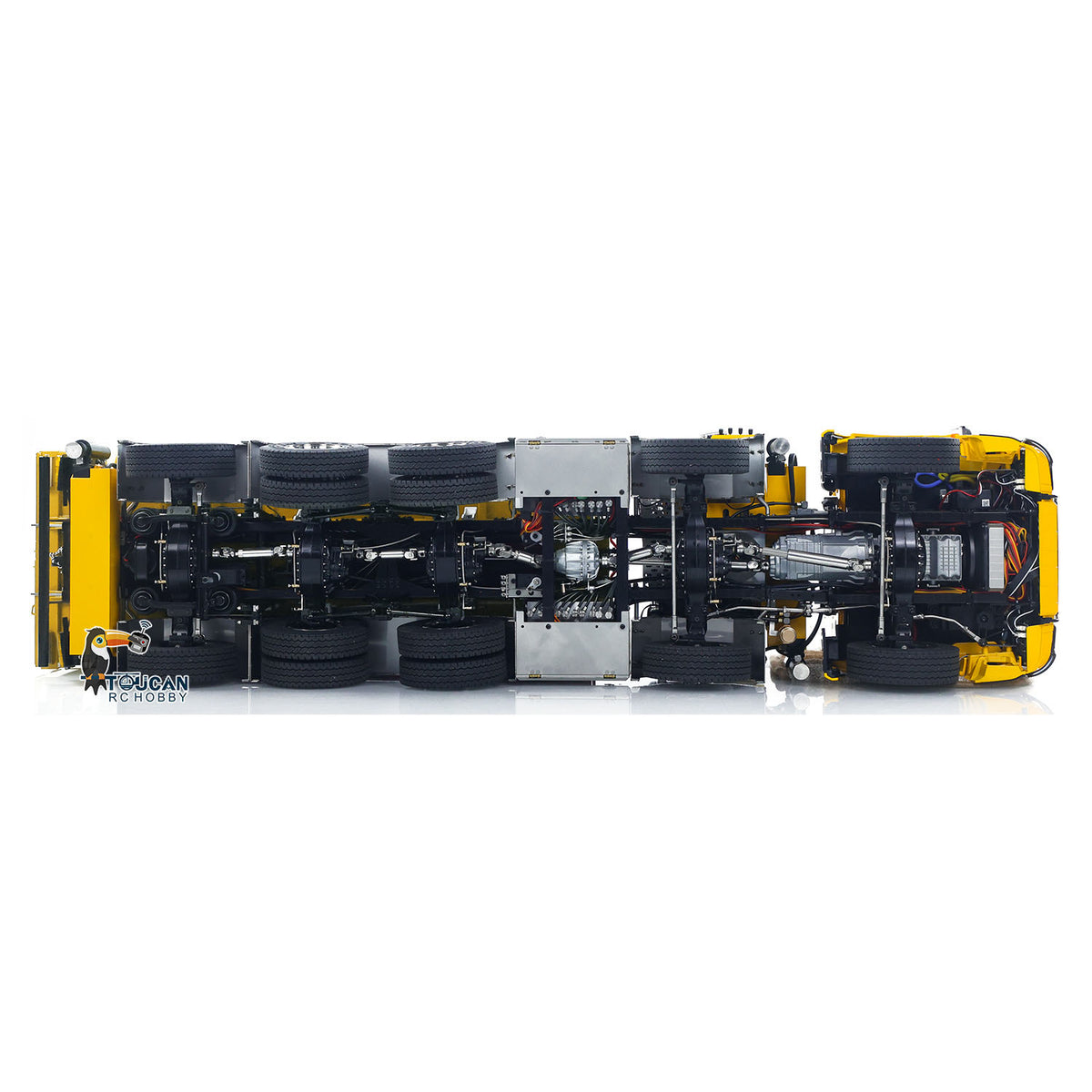 1/14 10x10 RC Hydraulikkran Vollmuldenkipper Metall LKW Auto Hinterachslenkung Lackiert Zusammengebaut mit Licht Sound System