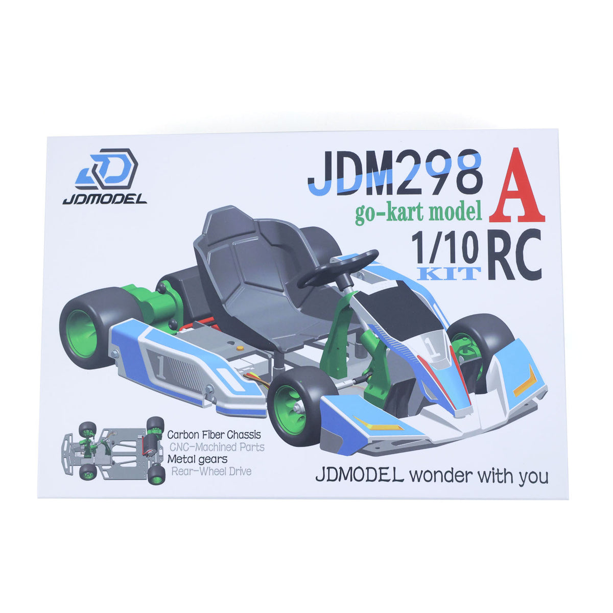 KIT JDM 298A 1/10 4x2 RC Go-Kart Unlimited DIY Model Vehicle Remote Control Electric Racing Car Motor No Battery for Adult