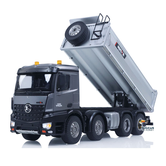 In Stock TOUCAN RC HOBBY HUINA 1/14 Remote Control Dump Truck 12CH RC Tipper Finished Model Toy Gift RTR Light Sound Effects Radio USB Charging Cable