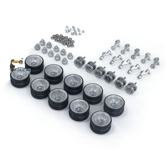 TOUCAN RC HOBBY Set of Metal Road Wheels With Return Rollers Suitable for 1/16 Henglong M41A3 Walker Bulldog 3839 RC Tank Model Durable Parts