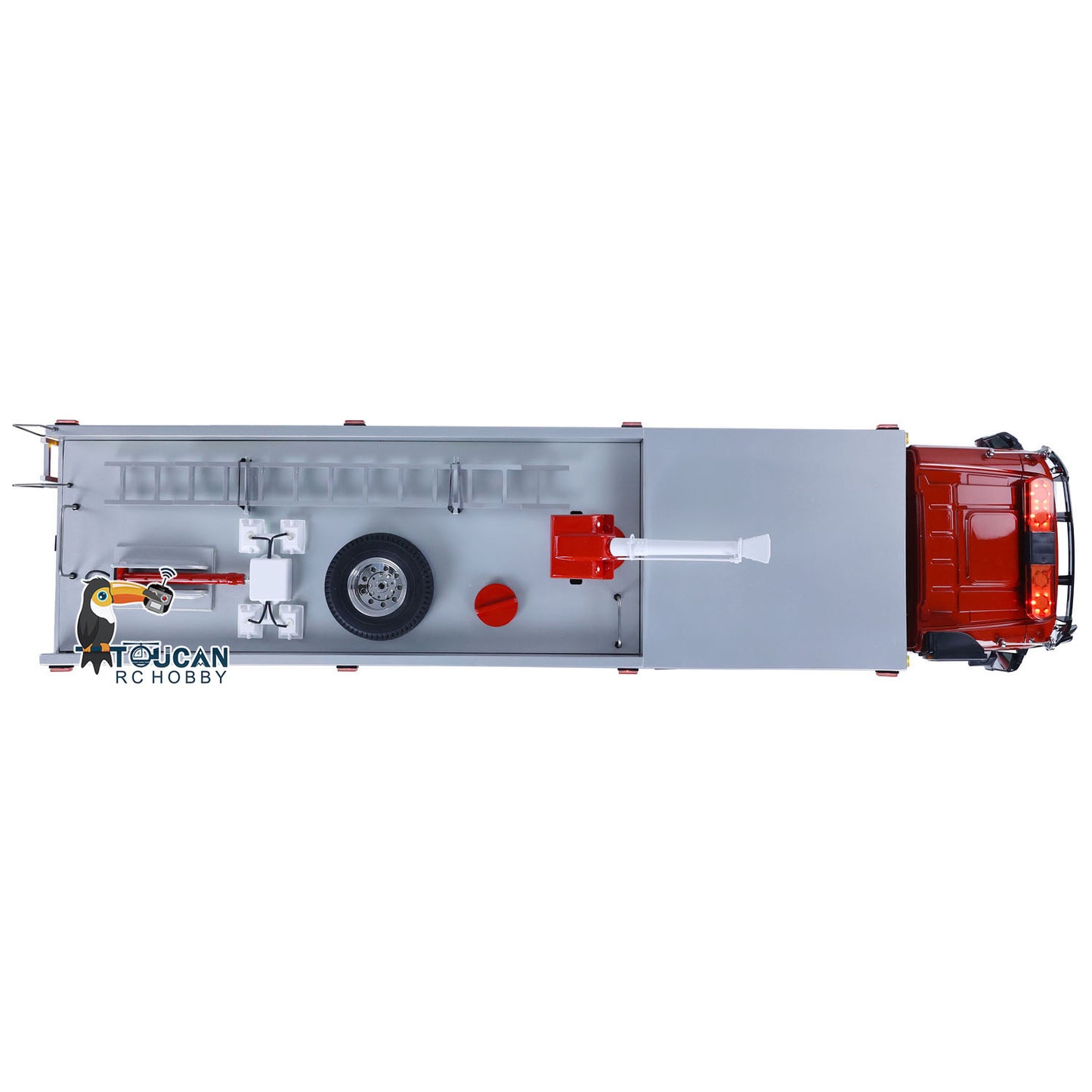8x4 1/14 RC Feuerwehrauto, ferngesteuerte Sprinklerfahrzeuge, Geräusche, lackiert, zusammengebaut, DIY-Spielzeugauto, Geschenk für Erwachsene und Kinder