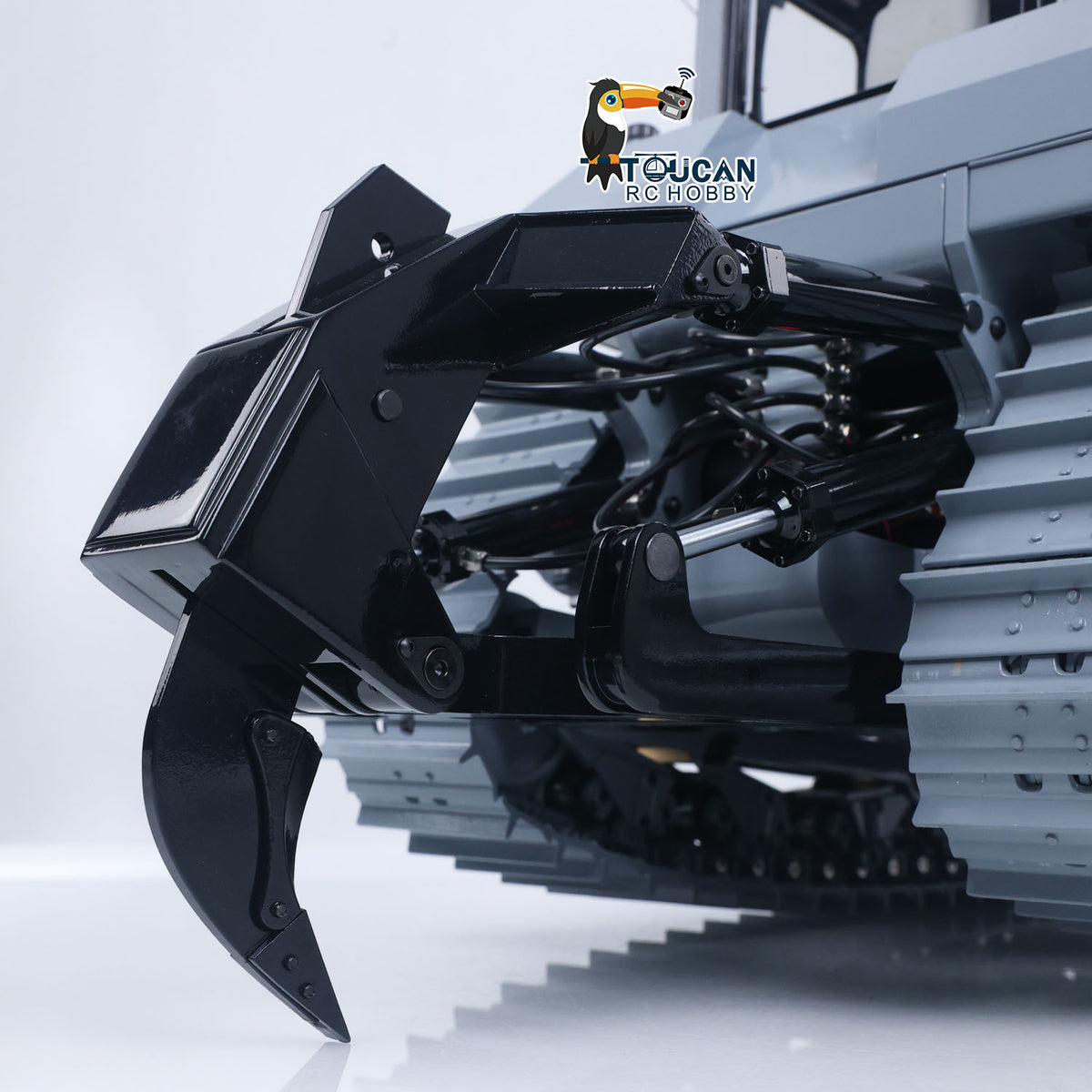 JDM-98Ultra 1/14 Metal RC Crawler Dozer PNP Yellow Hydraulic Bulldozer Sound Light Excludes Battery