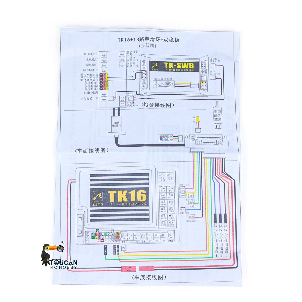 IN Stock 18 Units Electric Slip Ring For 1/16 RC Tank Model Installed TK16 Main Board Modify Turret 360 Degrees Rotation Upgrade Spare Part