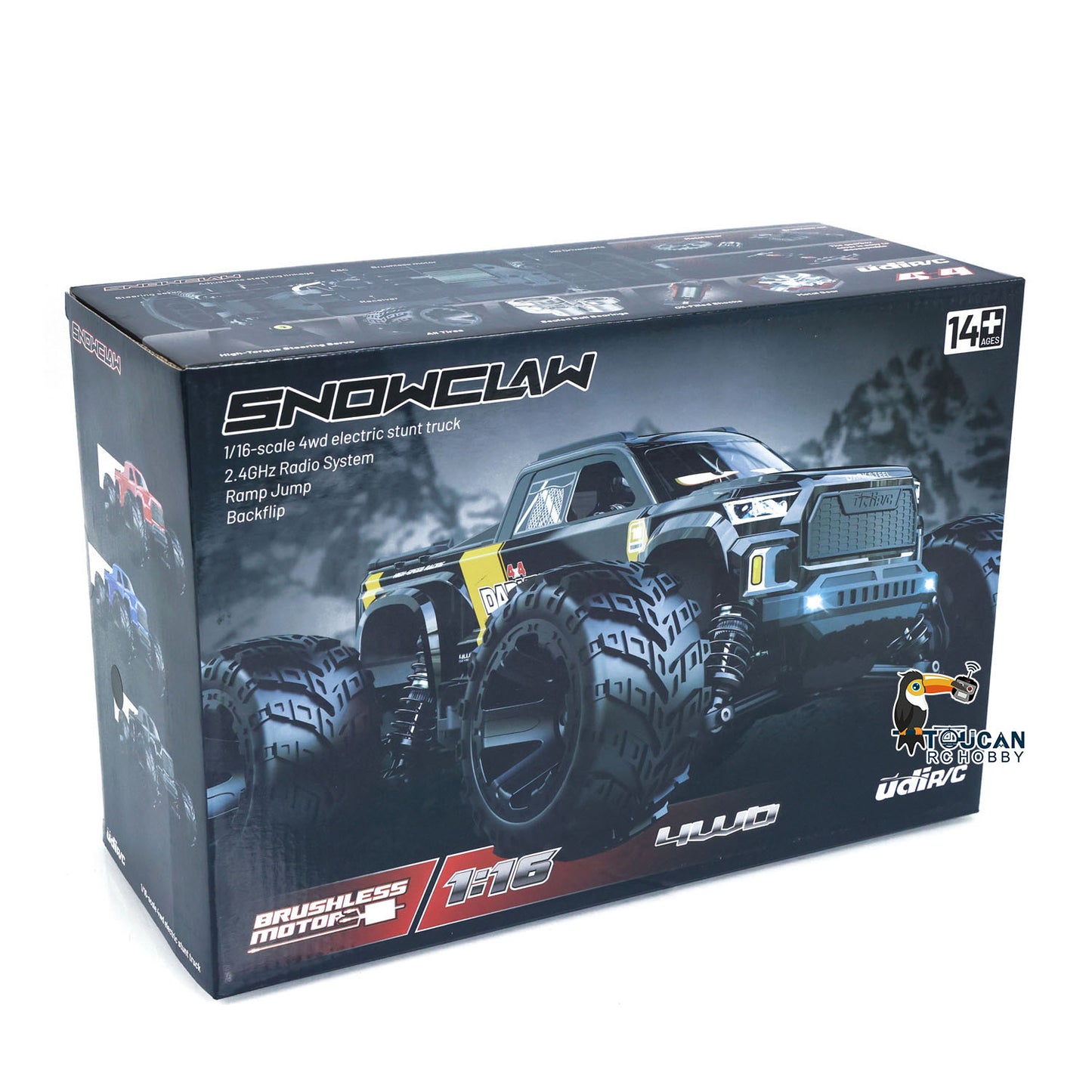 Neu UdiRC 1/16 Fernbedienung Geländewagen Modell UD1610S 4WD RC Monster Truck High Speed Brushless Motor ESC Spielzeugauto Geschenk