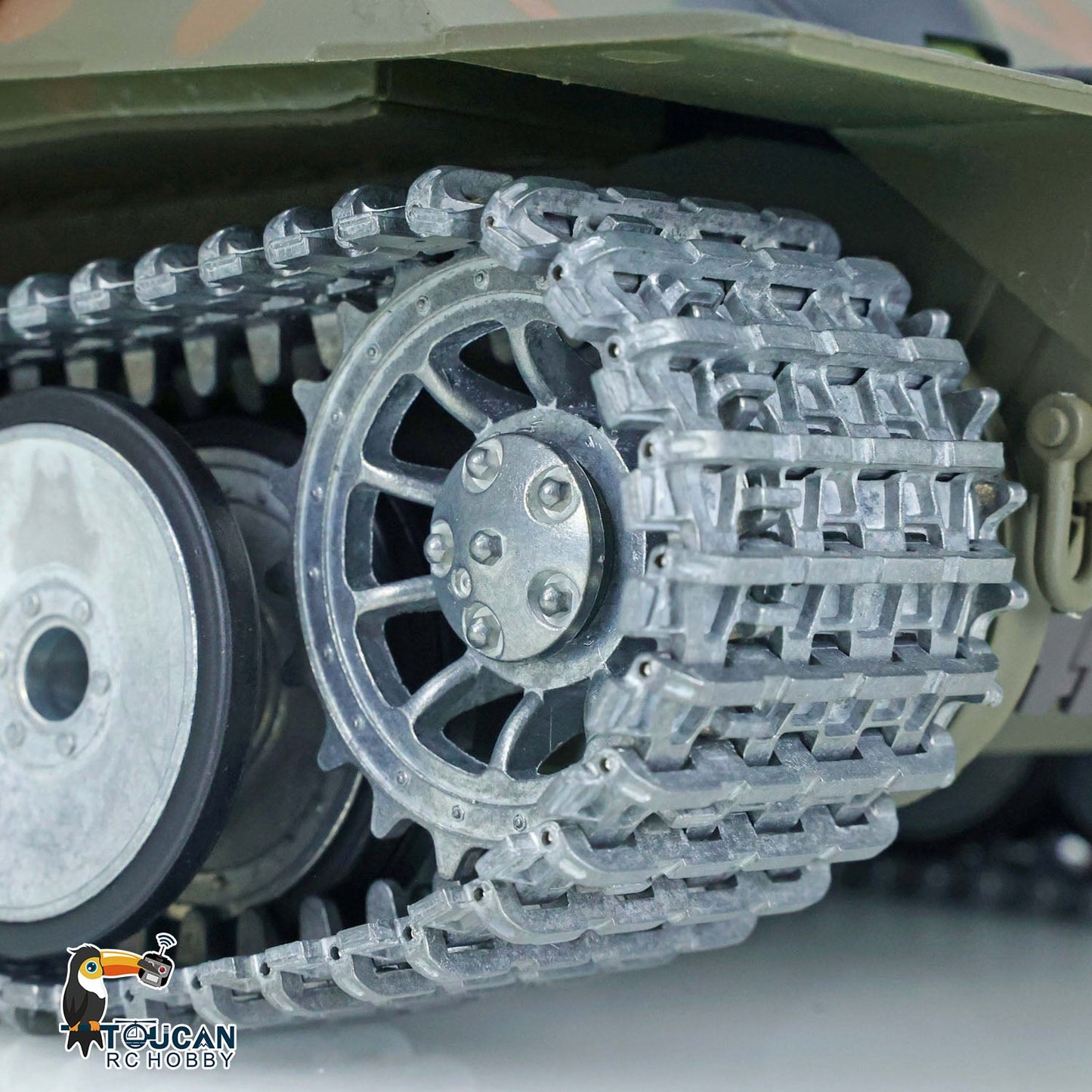 Henglong 1/16 TK7.0 Profession German Panther RTR RC Tank 3819 IR BB 360 Degrees Turret Smoke Metal Tracks Sprockets Idlers Road Wheels Gearbox