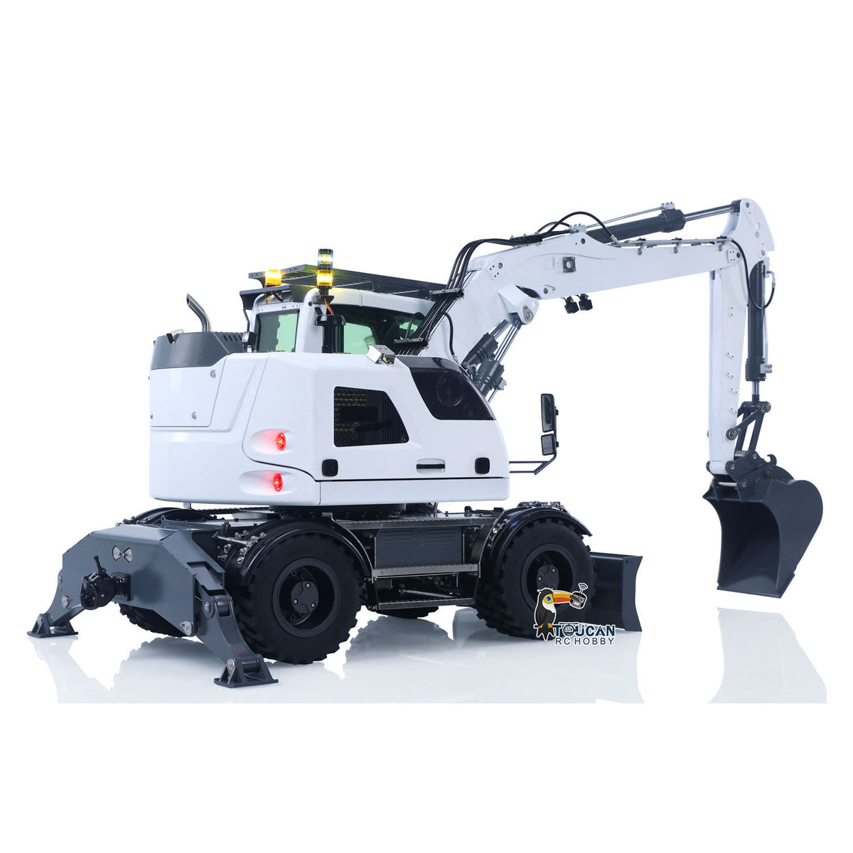 TOUCAN RC HOBBY 1/14 RC Hydraulische Graafmachine 914 Met 5-weg Klep - Metalen Afstandsbediening Digger Model Voor Urenlange Bouwpret